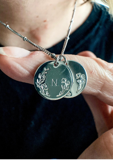 She Is Jewellery Initial Necklace Silver