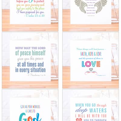 Sample of our Bible verse card range