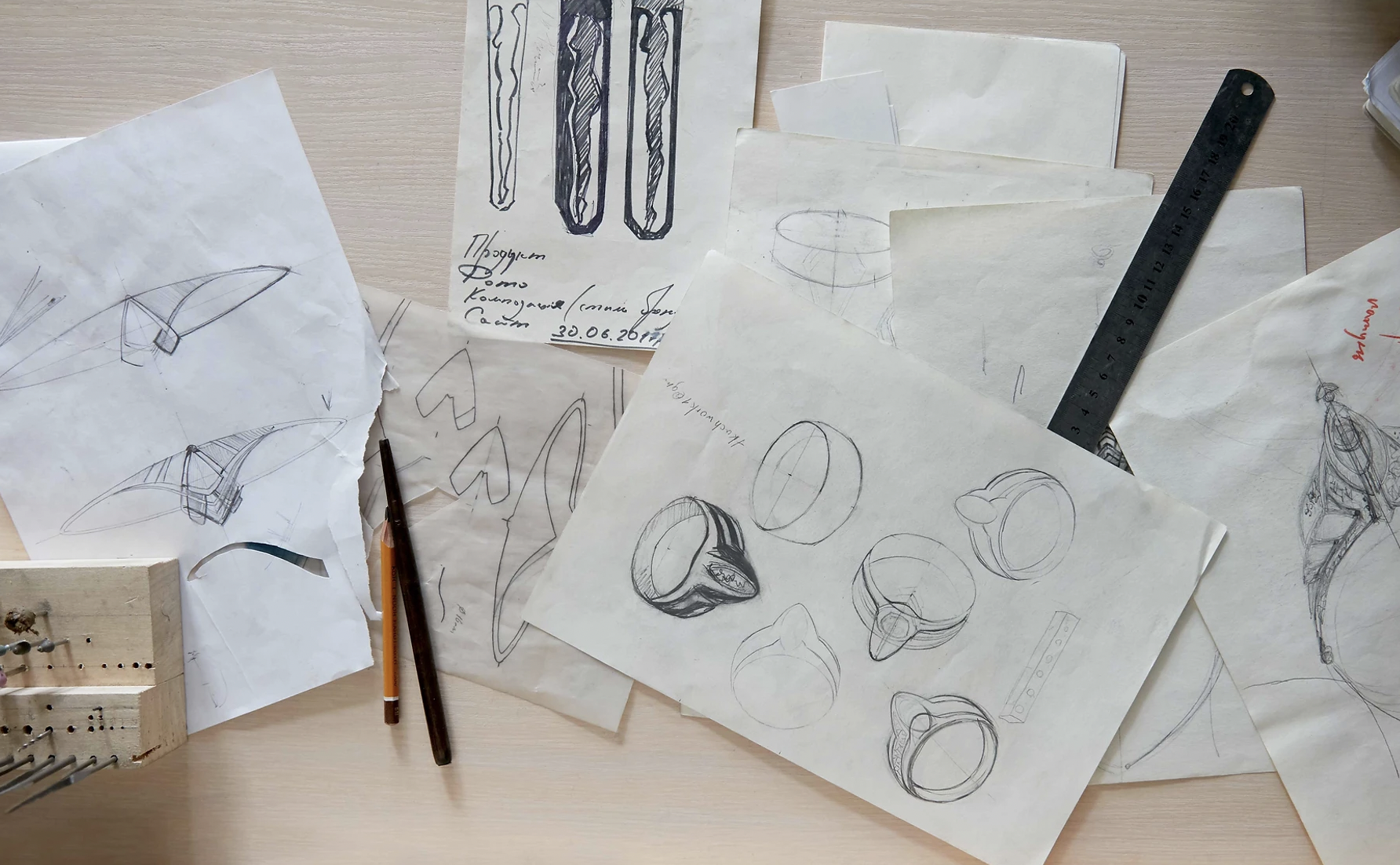 Ring design process ready for casting