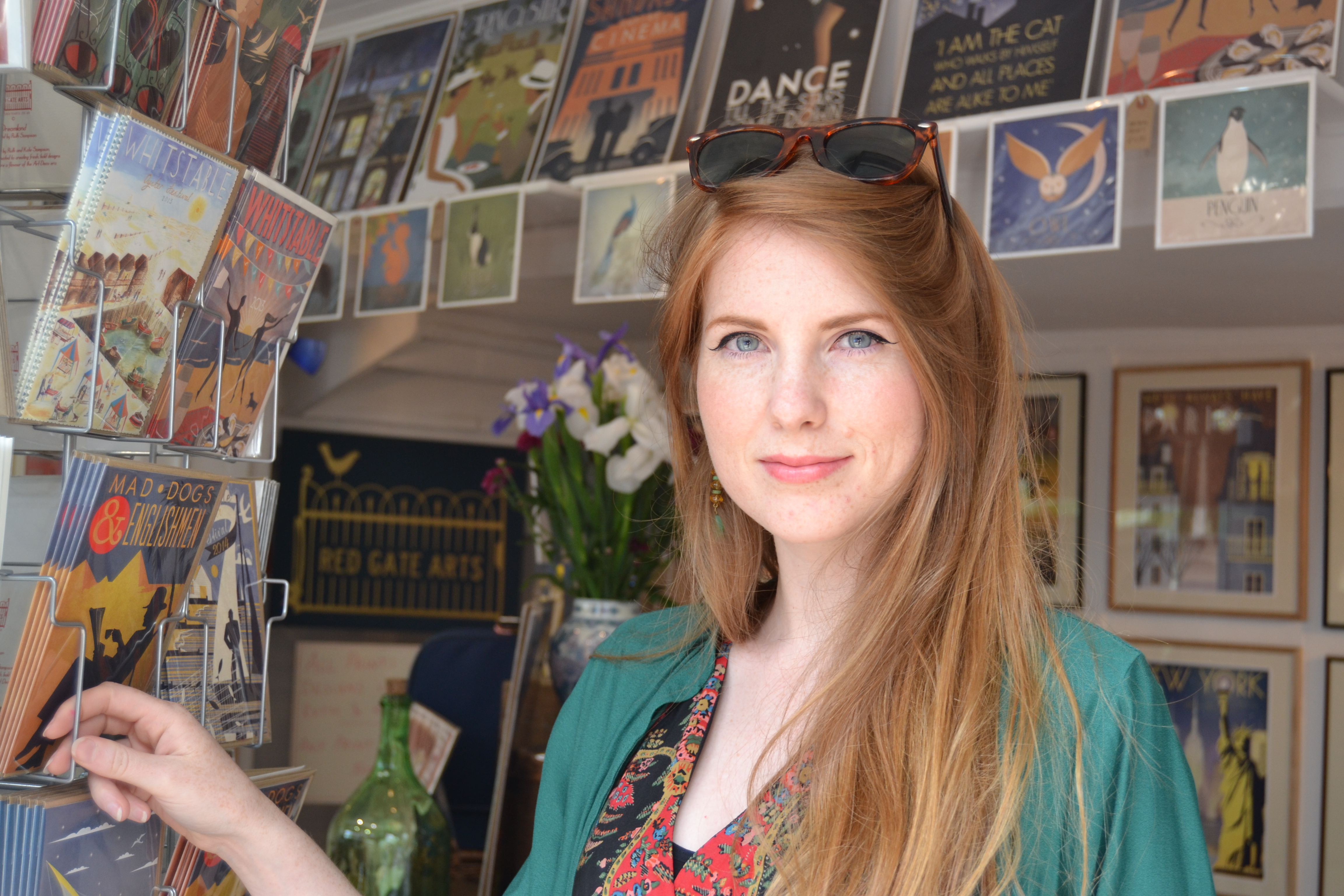 Kate in the Whitstable Pop Up Shop