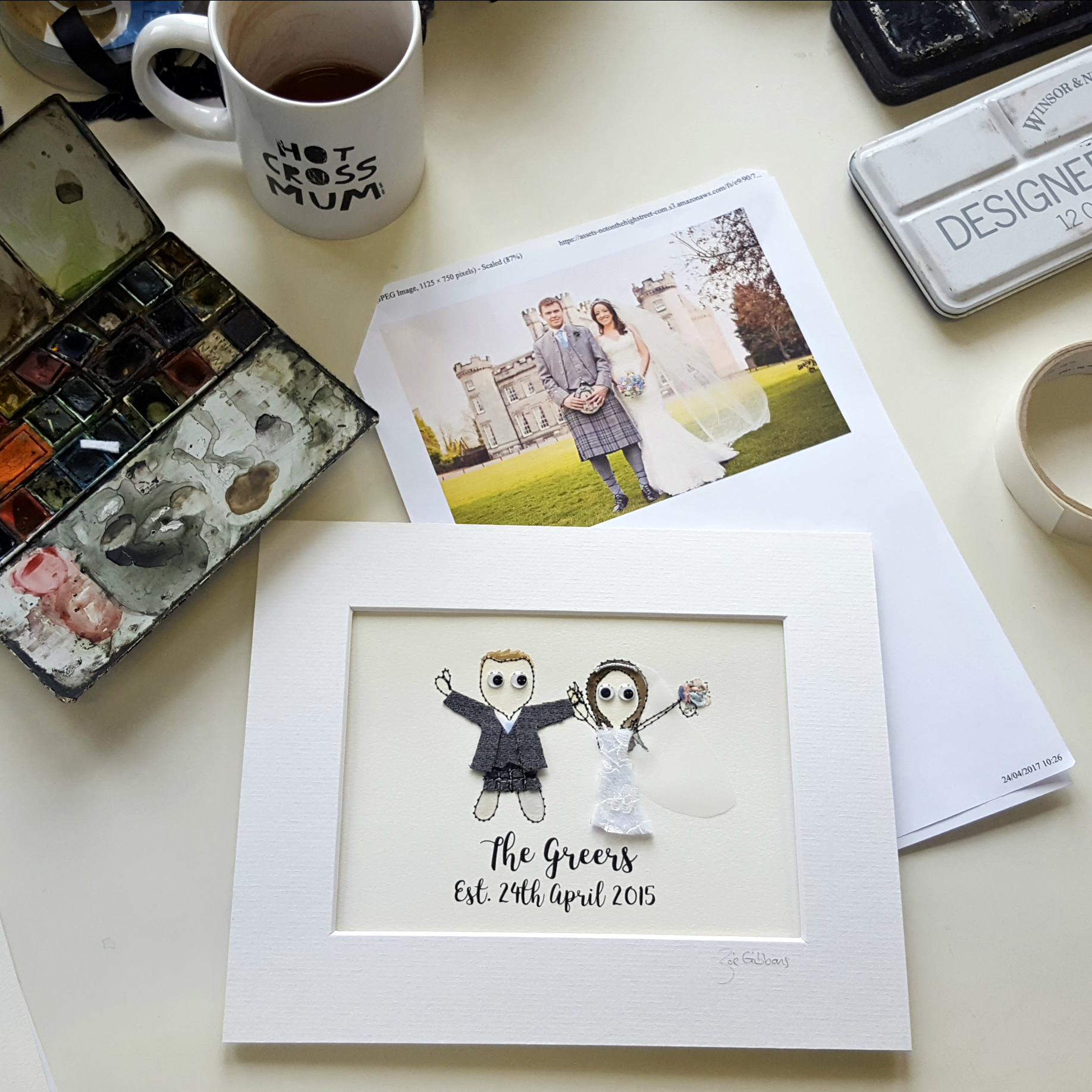 wedding couple in progress