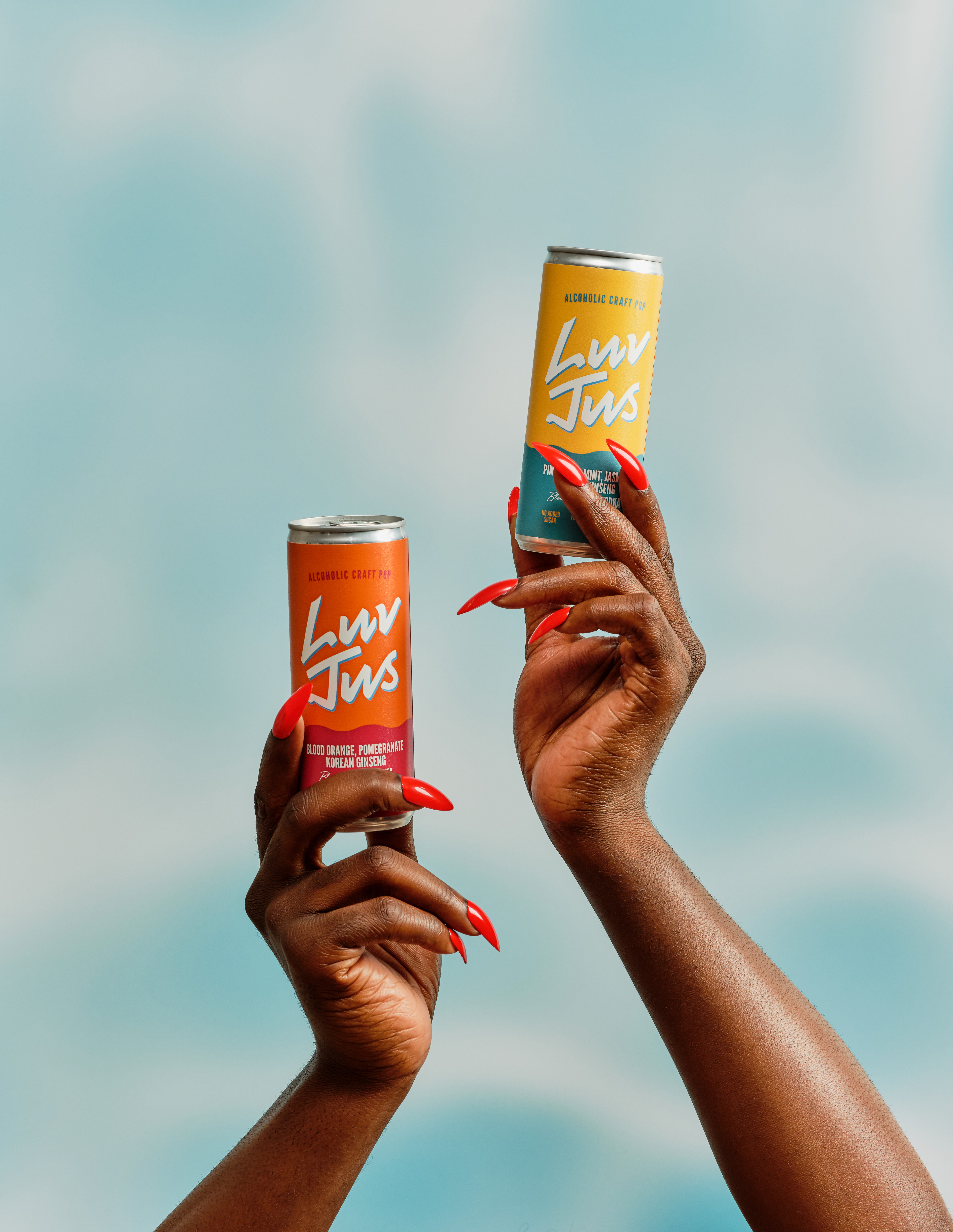 blood orange pomegranate pineapple mint ginseng natural mixed cocktail luvjus alcohol vodka luv jus 