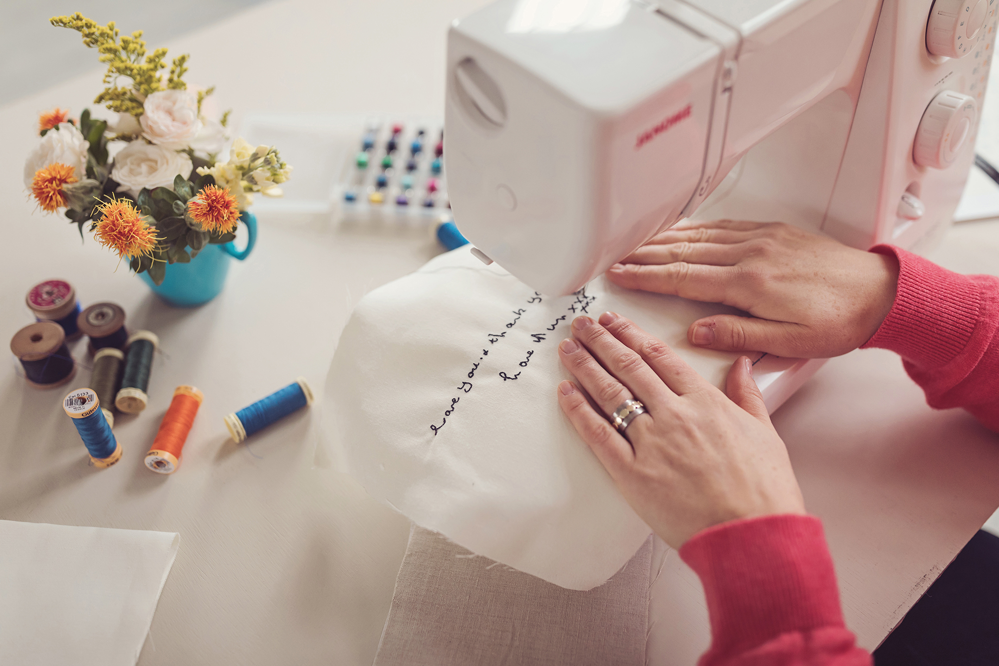 Freehand machine embroidery 