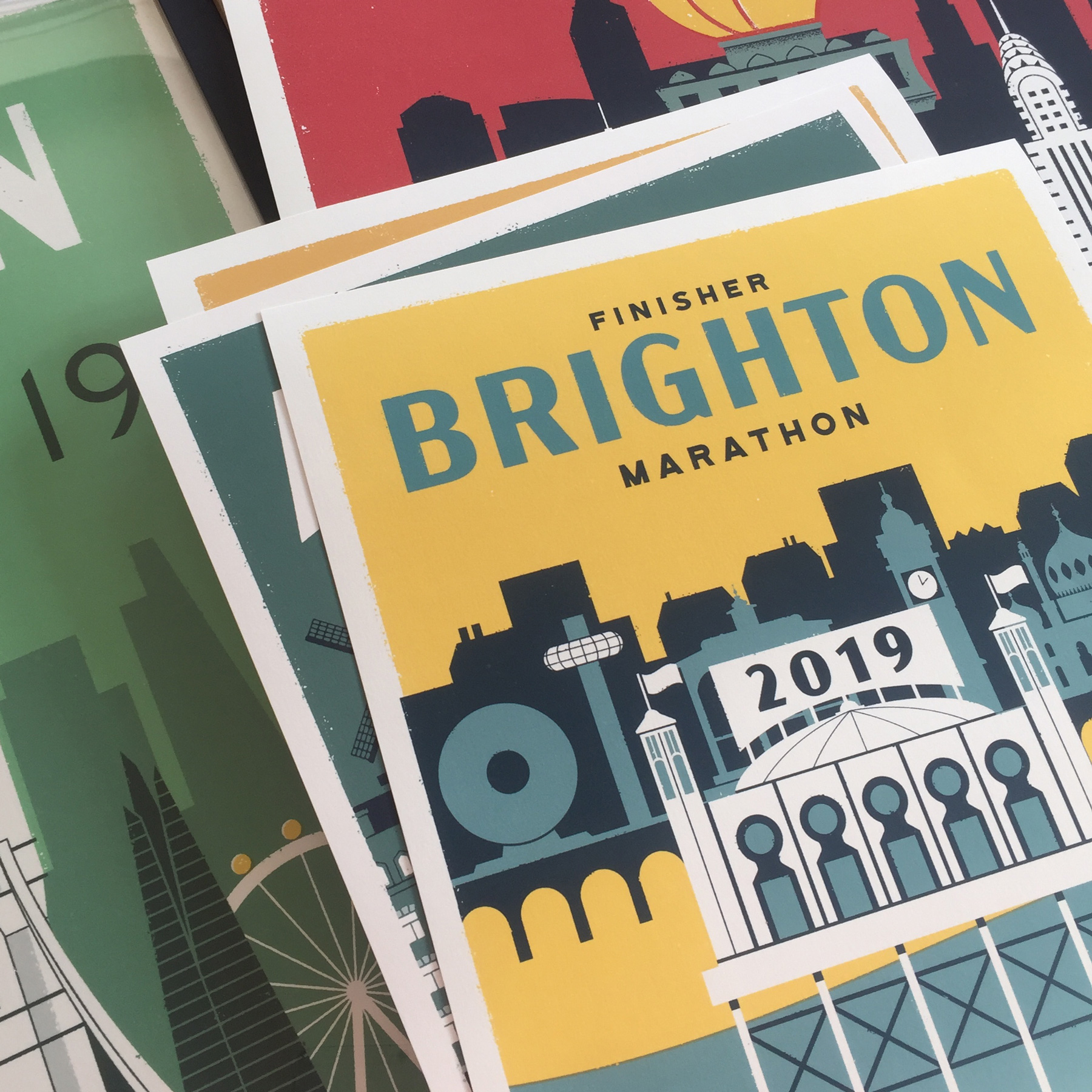 Marathon Prints being prepared for shipping