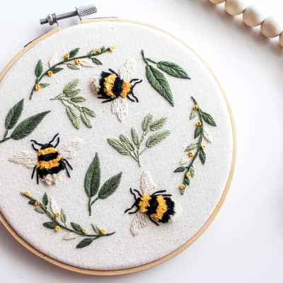 Bee Embroidery Kit