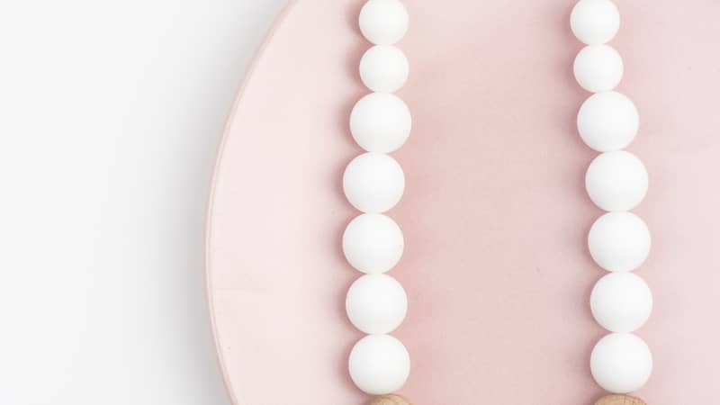 Silicone and Wood Teething Necklace