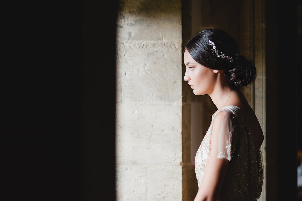 Agnes Walker Silver Laurel Leaf Wedding Hair Vine 