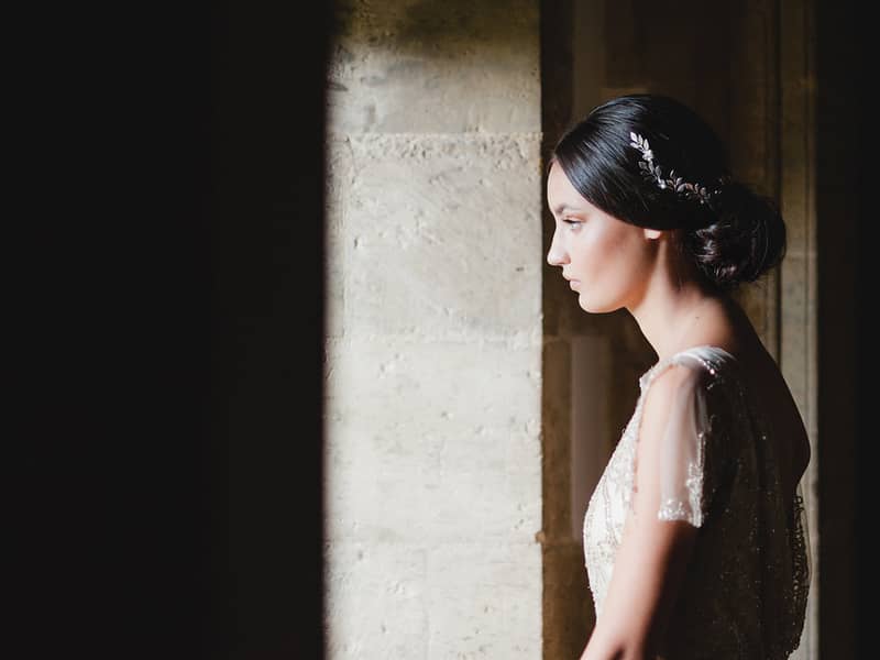 Agnes Walker Silver Laurel Leaf Wedding Hair Vine