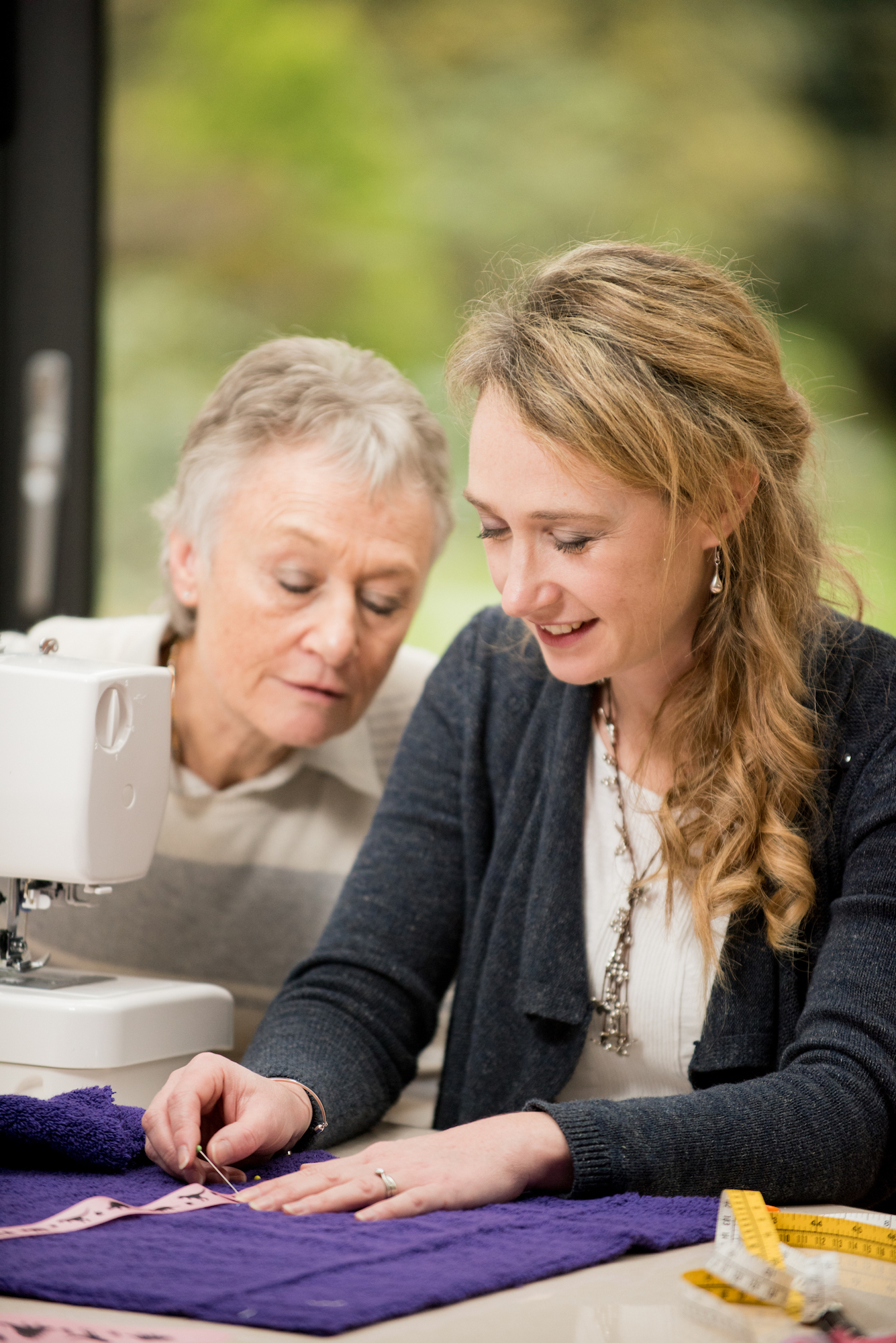 Hooded Owls founder Charlotte and her Mum at work