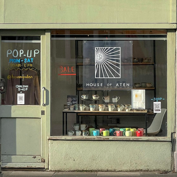 house of aten porcelain tableware pop up shop