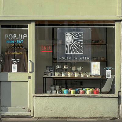 house of aten porcelain tableware pop up shop