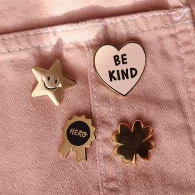 Selection of pin badges