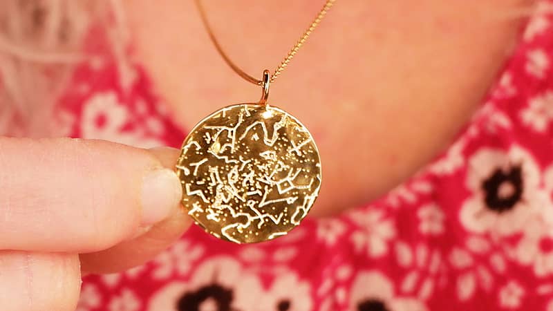 Personalised Sky Map Necklace