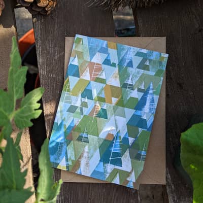 Snowy Mountains Birthday Card