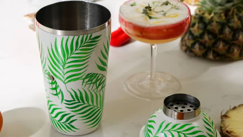 palm tree cocktail shaker