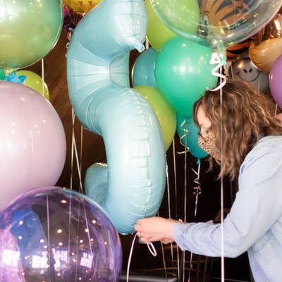 Helium birthday balloons inflated and delivered to your door