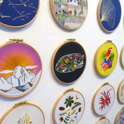 Finished embroidery designs