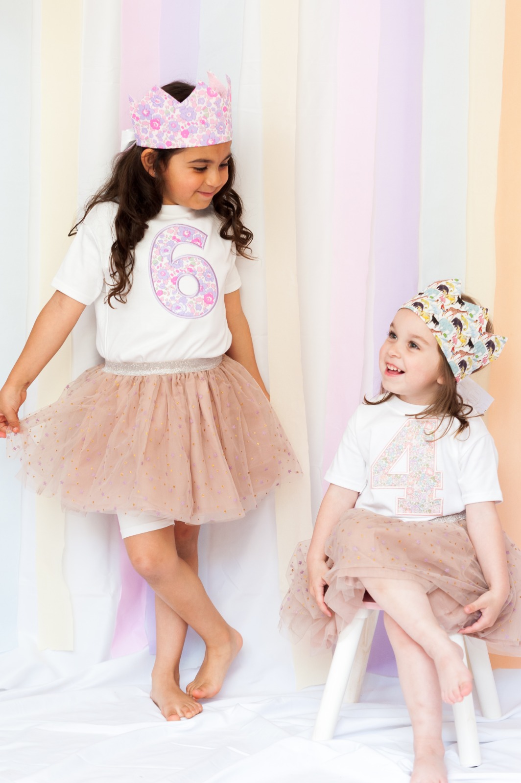 Bella & Amara in our birthday T-shirts 