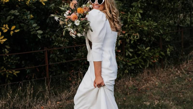 White Heart Bride sunglasses