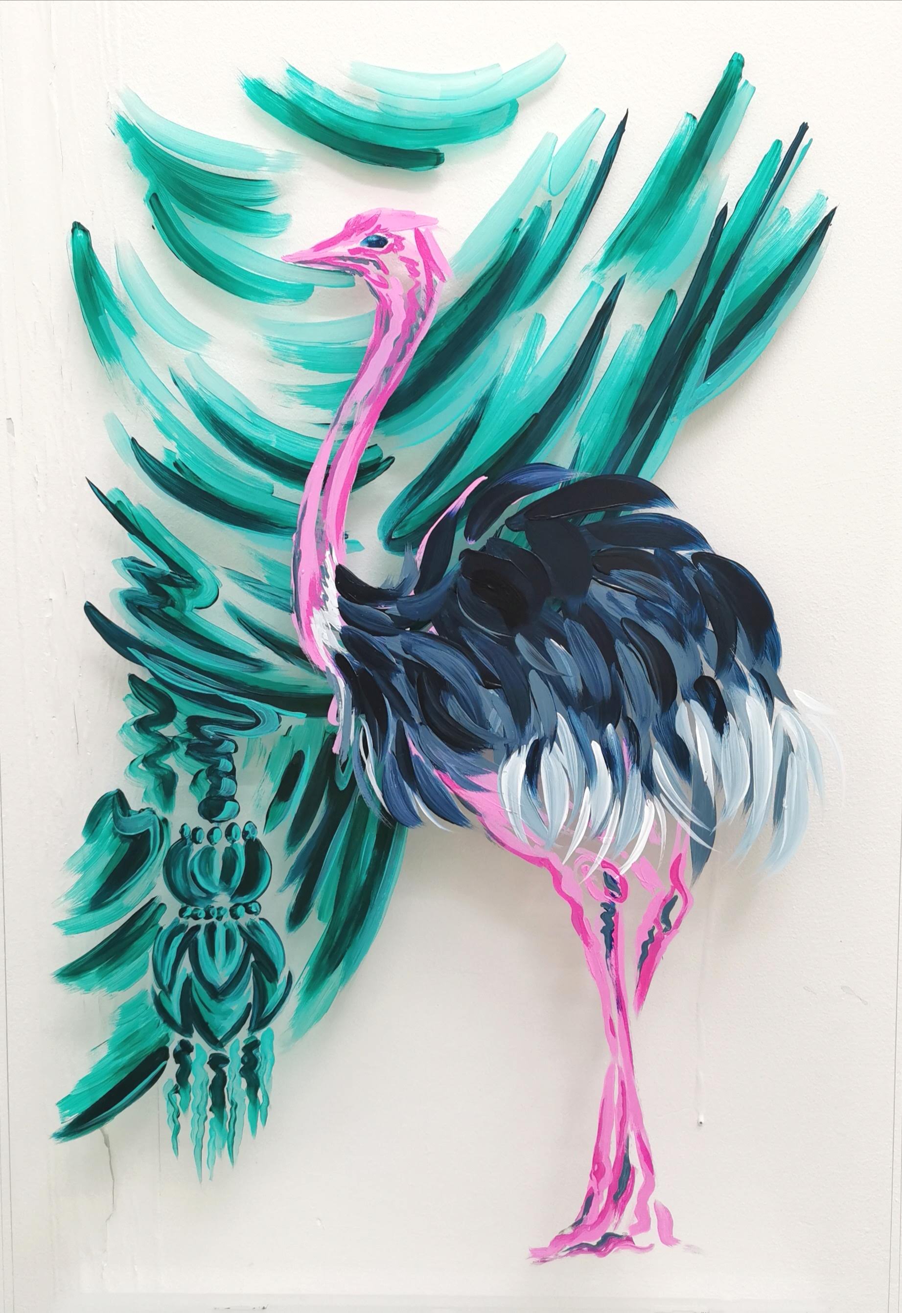 With a finished painting