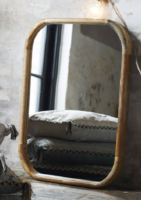 Large Handmade Mango Wood Frame Mirror