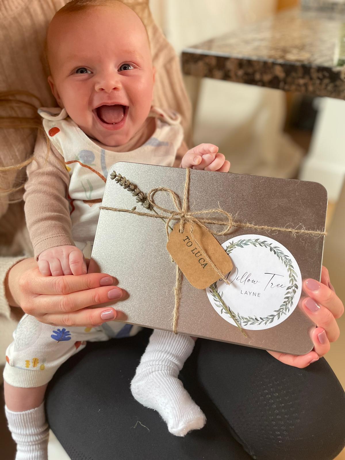 Memory Tin with baby