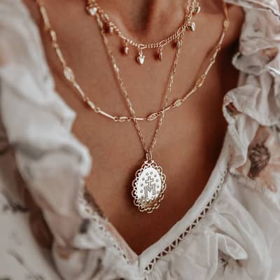 Rock N Rose Layering Gold Necklace