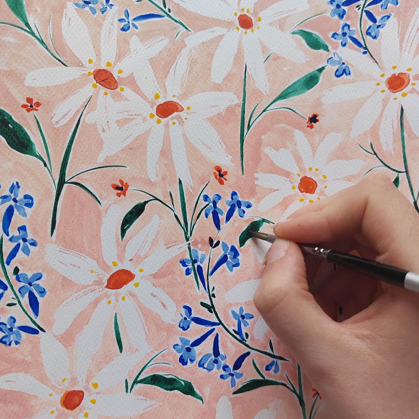 It all starts with a hand painted design