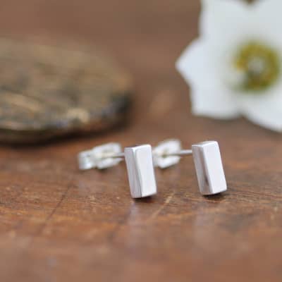 Sterling Silver Bolt Earrings