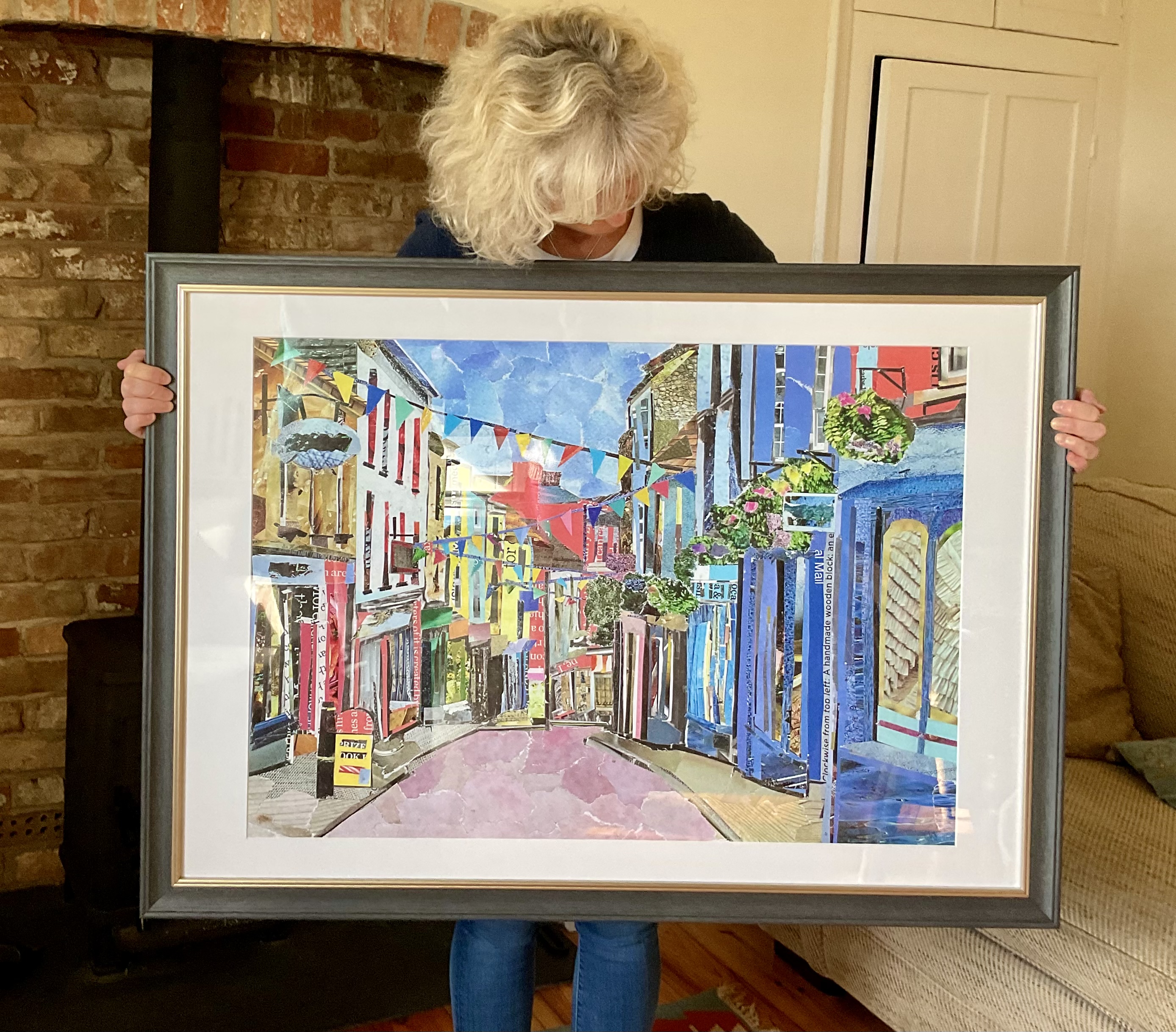 Falmouth Cornwall Paper Collage Print 