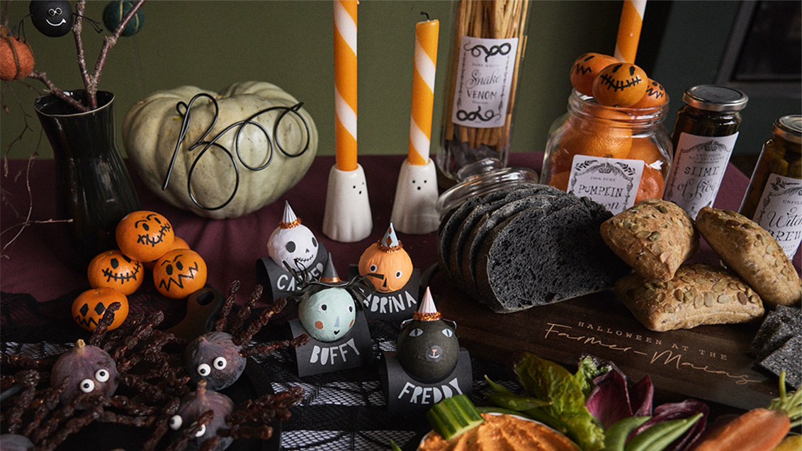 ocado x noths tablescaping halloween 
