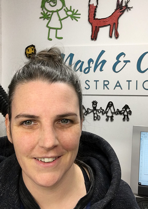 photograph of Martha (owner of Mash & Co.) in her studio