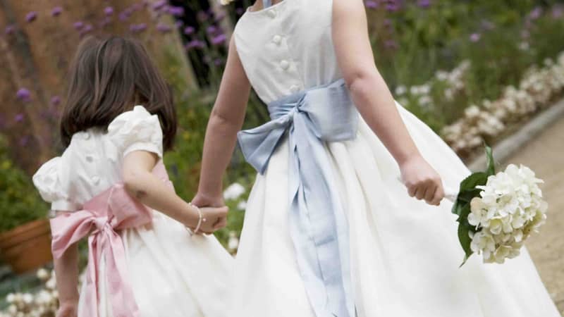 Little Bevan silk flowergirl dresses