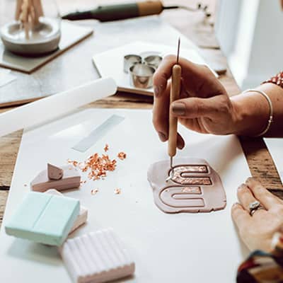 Handmade polymer clay earrings