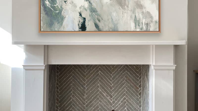 'Ria Brae' gives style and impact to a room whilst also feeling harmonious, created by that smooth and delicate brushwork we've created.