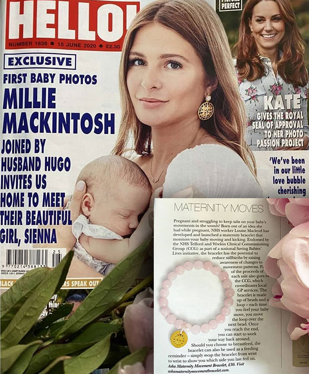 Aska maternity movement bracelet featured in Hello