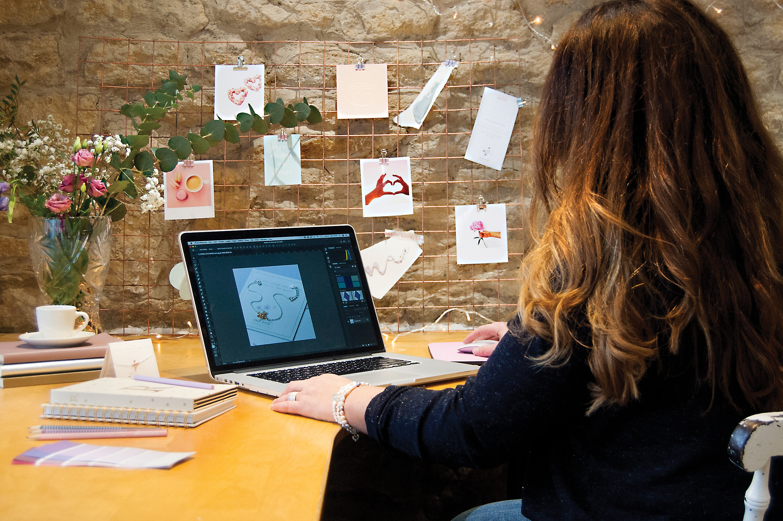 Photo editing and checking that we've got every little detail just right !