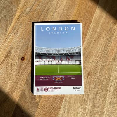 West Ham Match Programme Cover Design