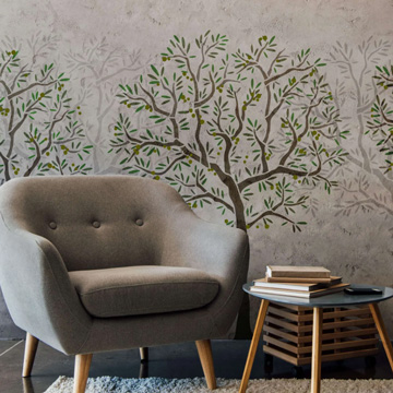 Reusable Plastic Stenicl - Tree Pattern