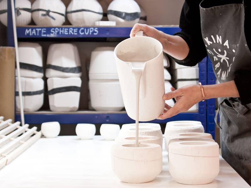 Slipcasting porcelain