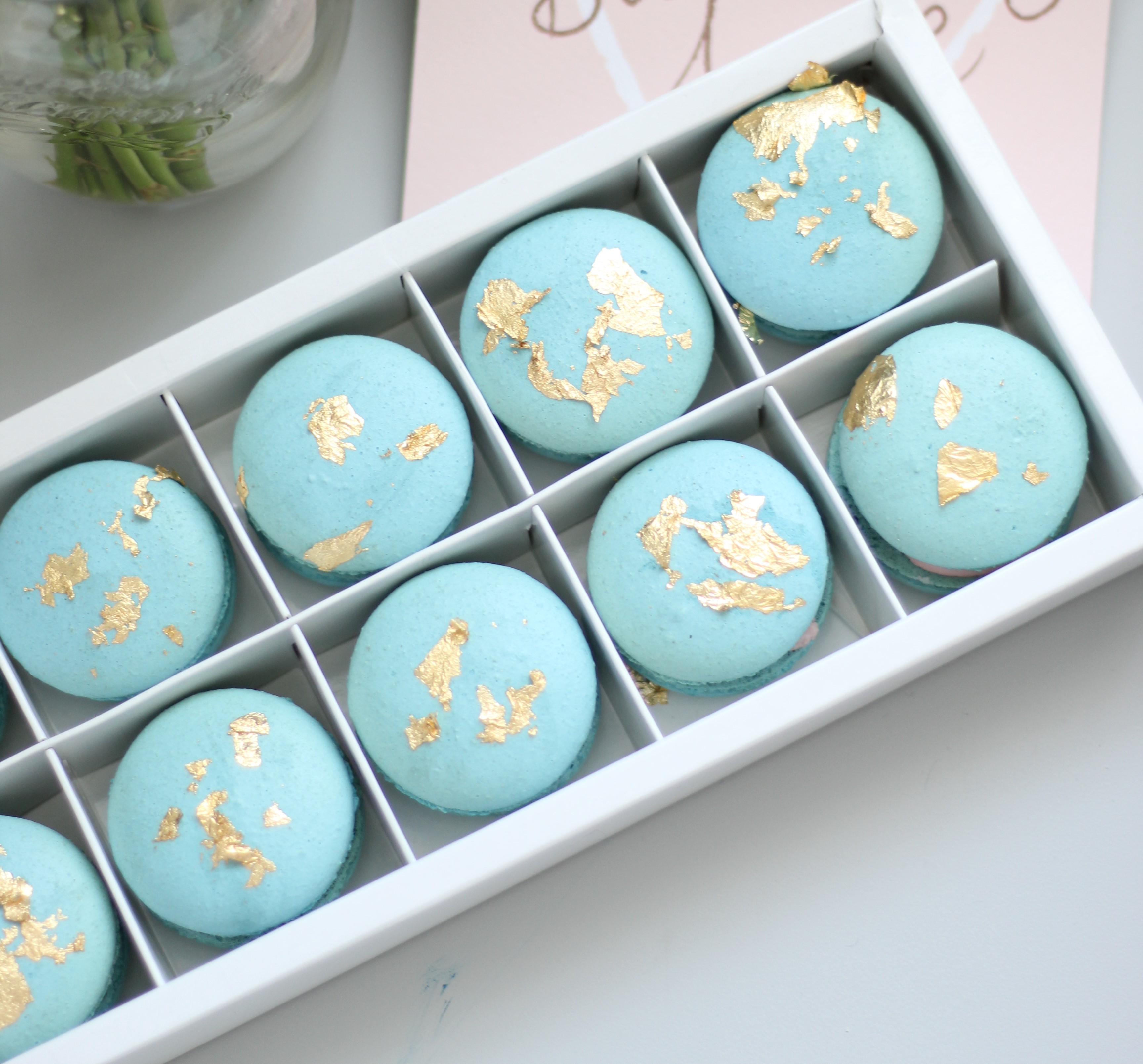 Gold Leaf Macarons