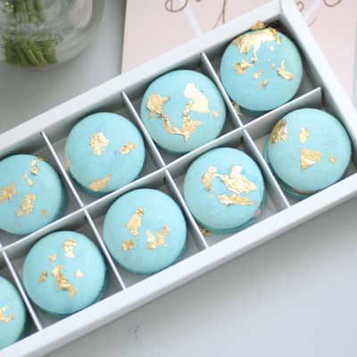 Gold Leaf Macarons
