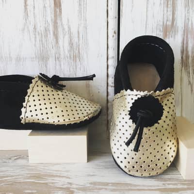 Safi gold leather booties