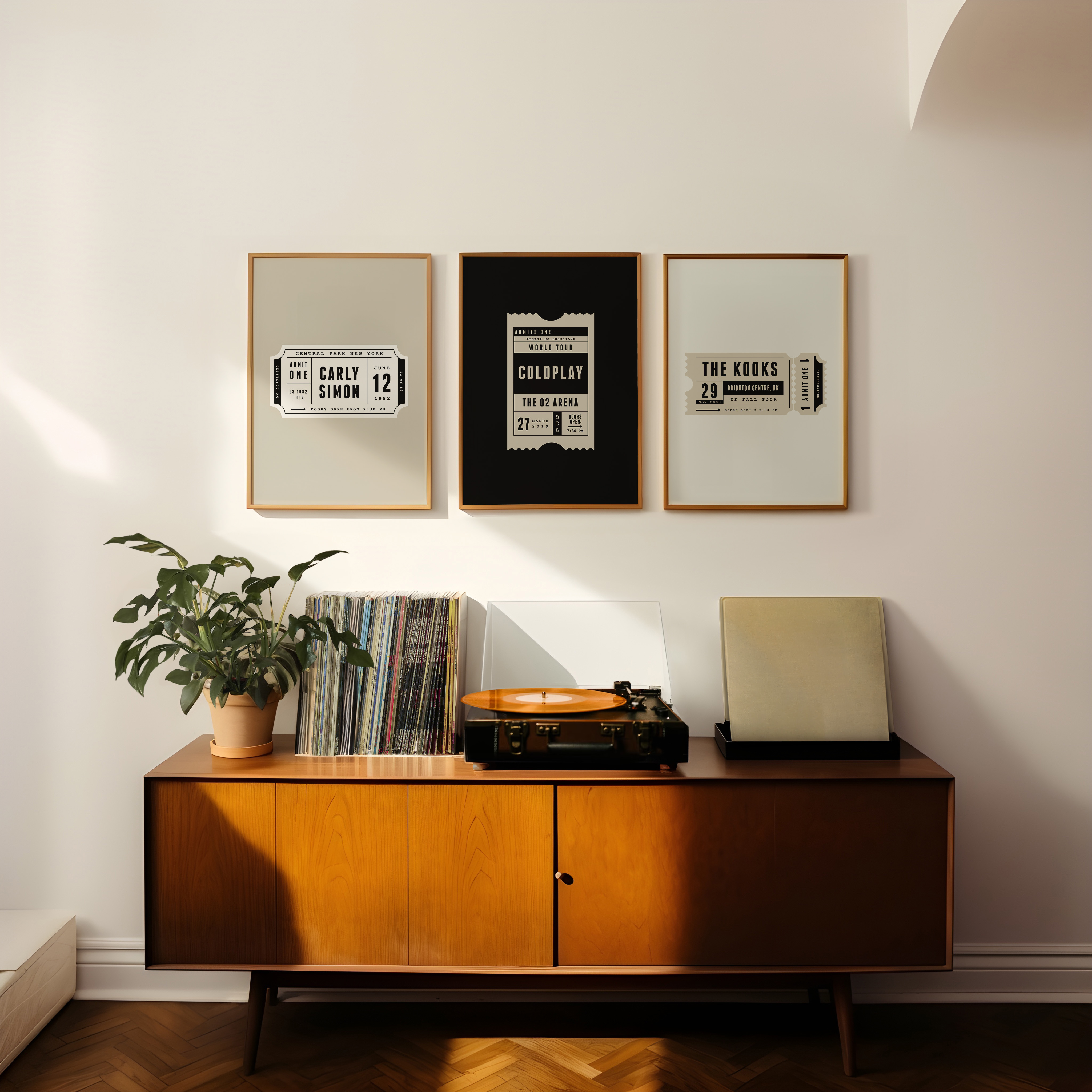 trio of custom ticket prints