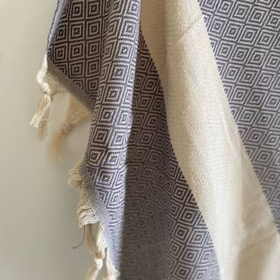 Grey Diamond Throw