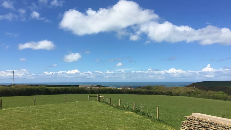 The view from my studio on a rare sunny day here in Cornwall