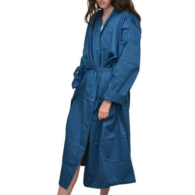 organic cotton blue robe