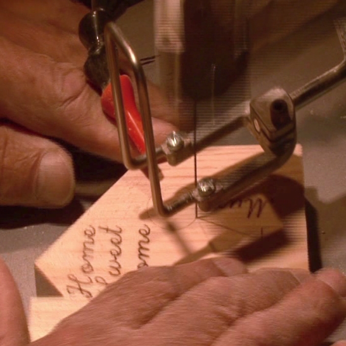 cutting using a scroll saw