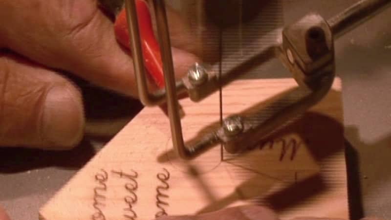 cutting using a scroll saw