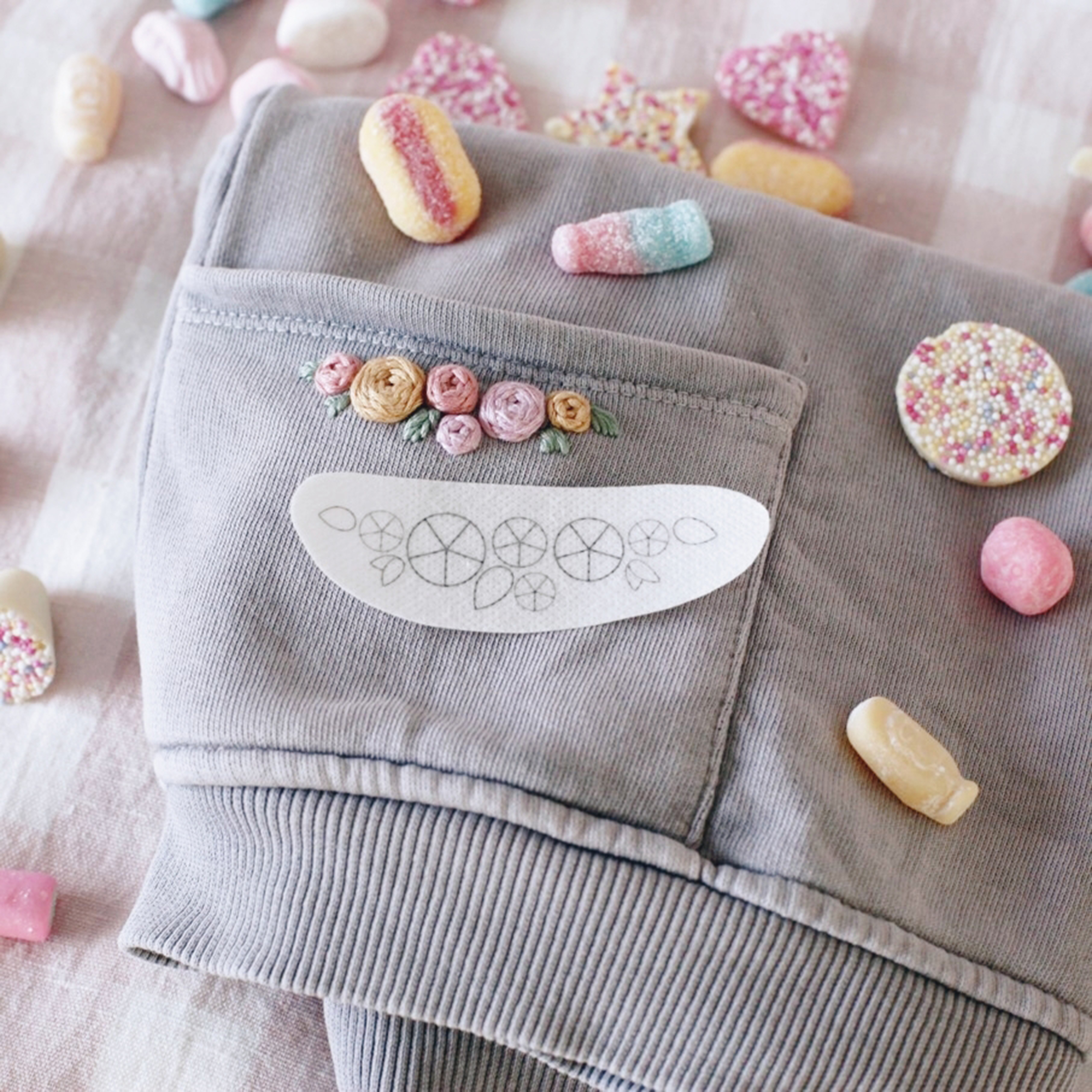 Stick and stitch embroidery patches